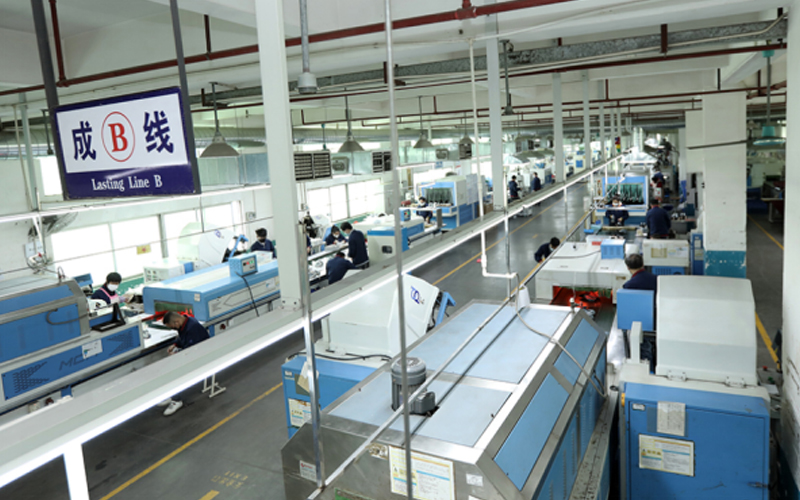 production line of shoes