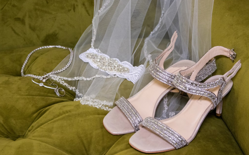 white elegant sandals 