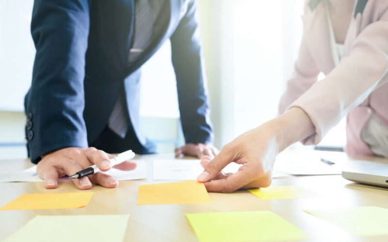 people working on a business plan