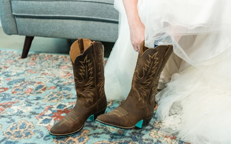 elegantly designed cowgirl boots