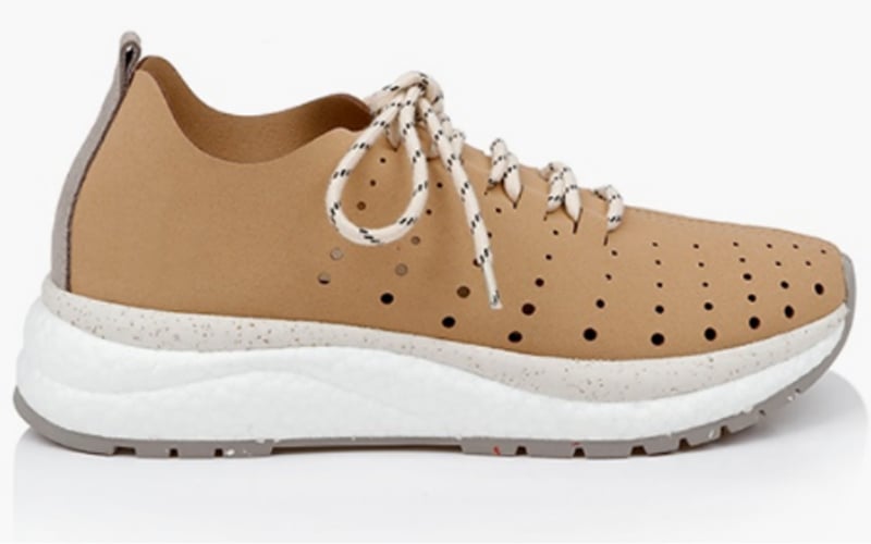 Brown Micro Suede Lace-up Sneaker
