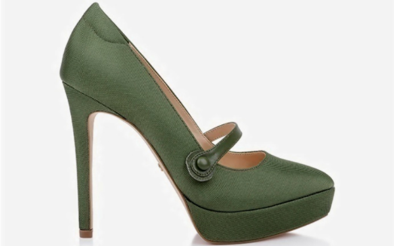 Ivy Fabric & Kid Leather Stiletto Pointed Toe Pump