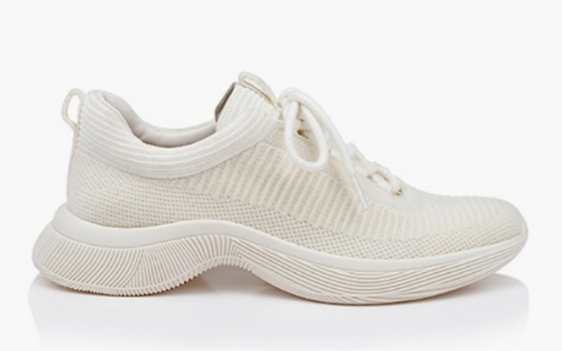 White Flyknit Lace-up Sneaker 