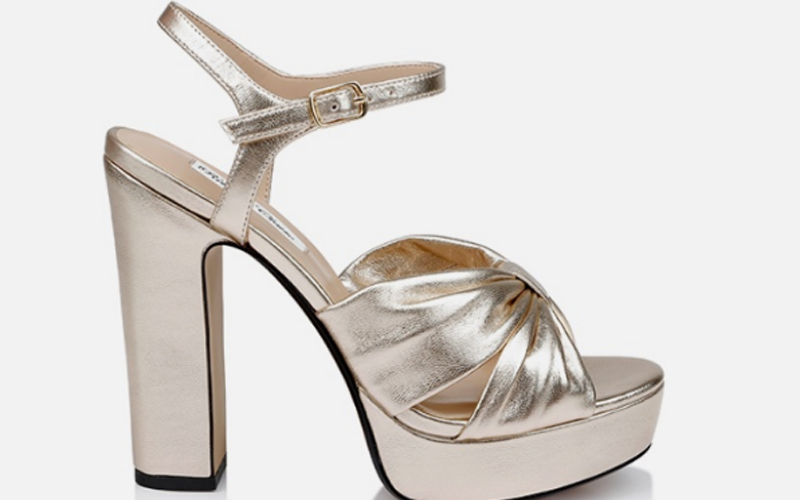 Gold Metallic Platform Sandal