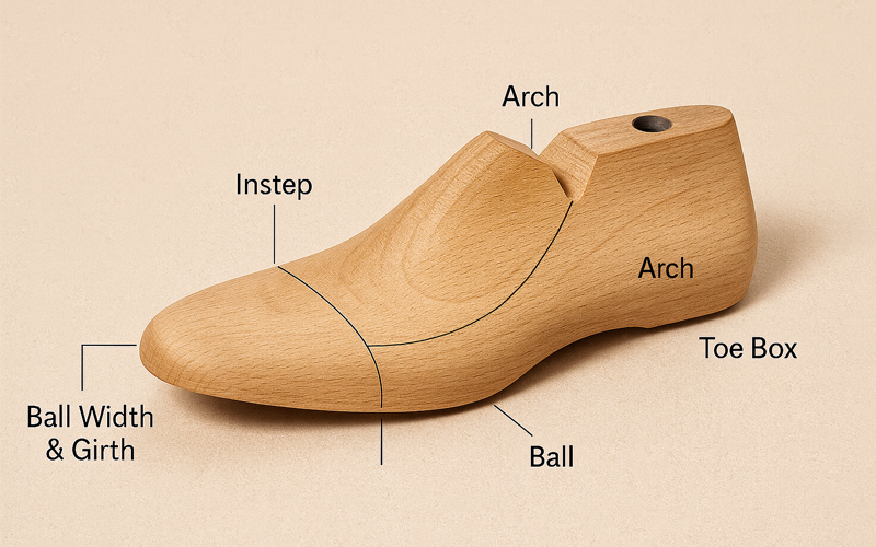 Components of a Shoe Last